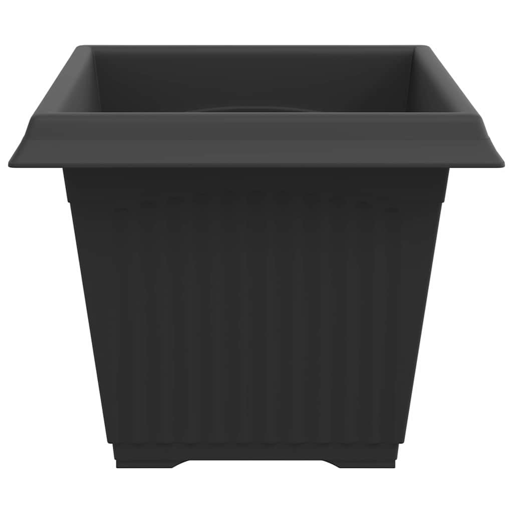 Vaso quadrato per fiori 24 pcs Nero 28,5 x 28,5 x 22 cm