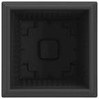 Vaso quadrato per fiori 24 pcs Nero 33 x 33 x 26 cm Plastica