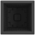 Vaso quadrato per fiori 24 pcs Nero 38 x 38 x 30 cm Plastica