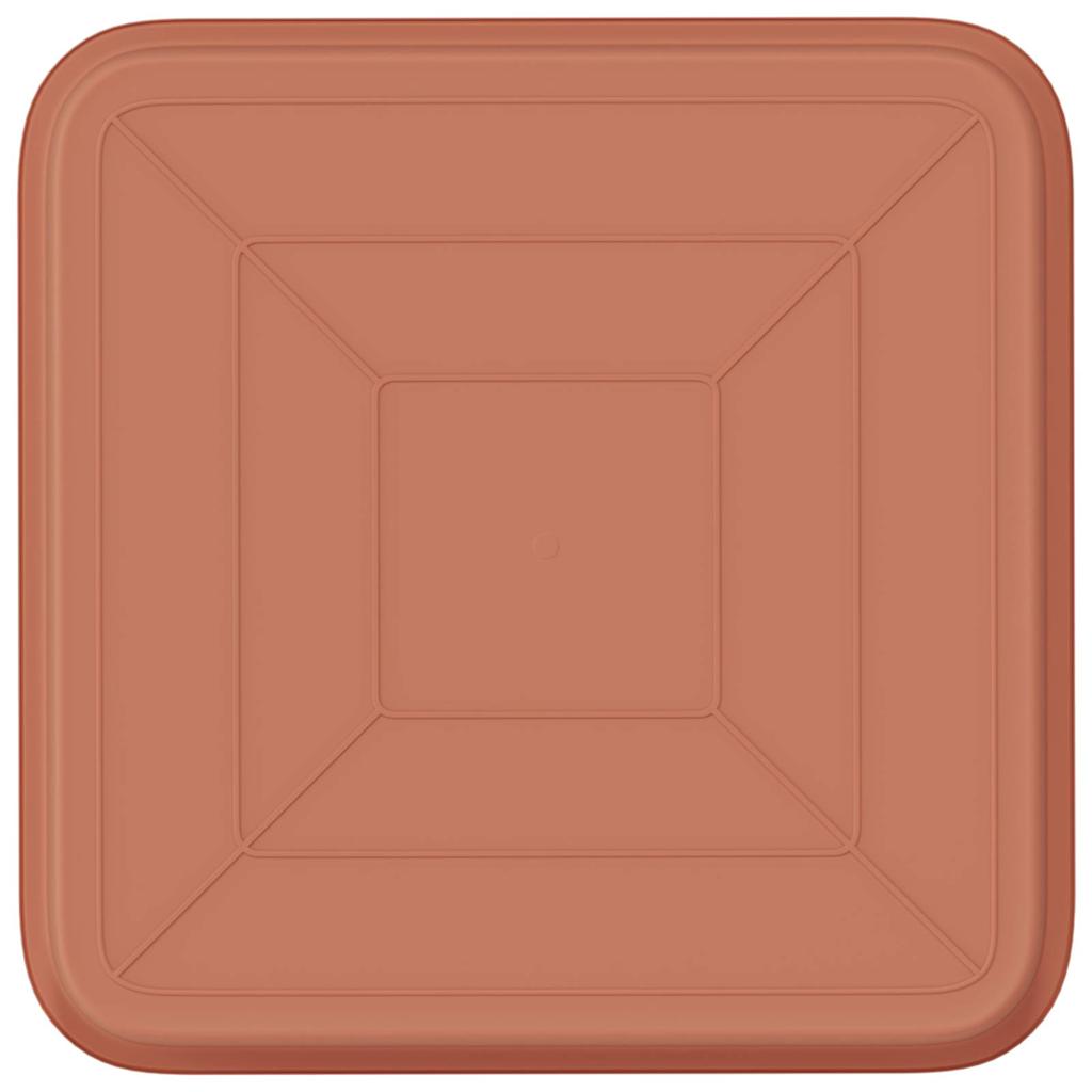 Vassoio Quadrato per Fiori 6 pcs Rosso Mattone 15 x 15 x 2 cm