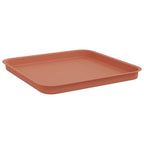 Vassoio Quadrato per Fiori 6 pcs Rosso Mattone 32 x 32 x 2,5 cm