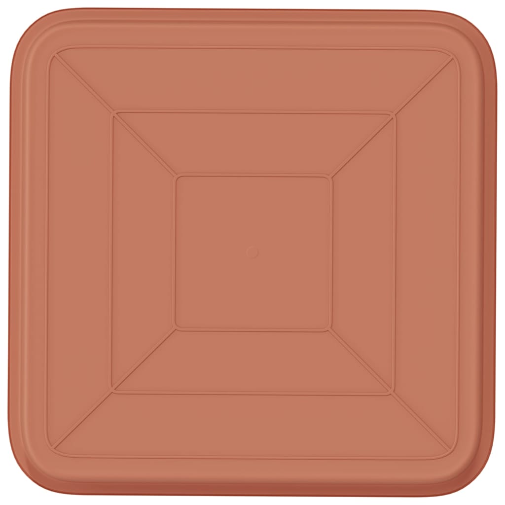 Vassoio Quadrato per Fiori 6 pcs Rosso Mattone 32 x 32 x 2,5 cm