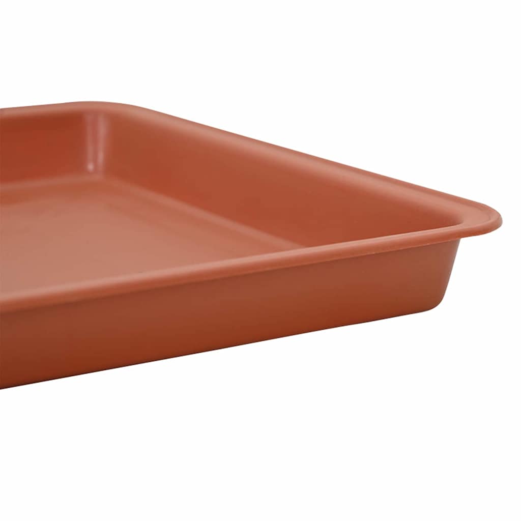 Vassoio Quadrato per Fiori 6 pcs Rosso Mattone 36 x 36 x 2.5 cm