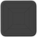 Vassoio Quadrato per Fiori 6 pcs Nero 15 x 15 x 2 cm Plastica