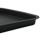 Vassoio Quadrato per Fiori 6 pcs Nero 18 x 18 x 2 cm Plastica
