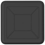 Vassoio Quadrato per Fiori 6 pcs Nero 18 x 18 x 2 cm Plastica