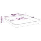 Vassoio Quadrato per Fiori 6 pcs Nero 18 x 18 x 2 cm Plastica