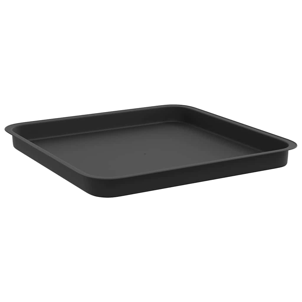 Vassoio Quadrato per Fiori 6 pcs Nero 36 x 36 x 2.5 cm Plastica