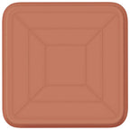 Vassoio Quadrato per Fiori 24 pcs Rosso Mattone 15 x 15 x 2 cm