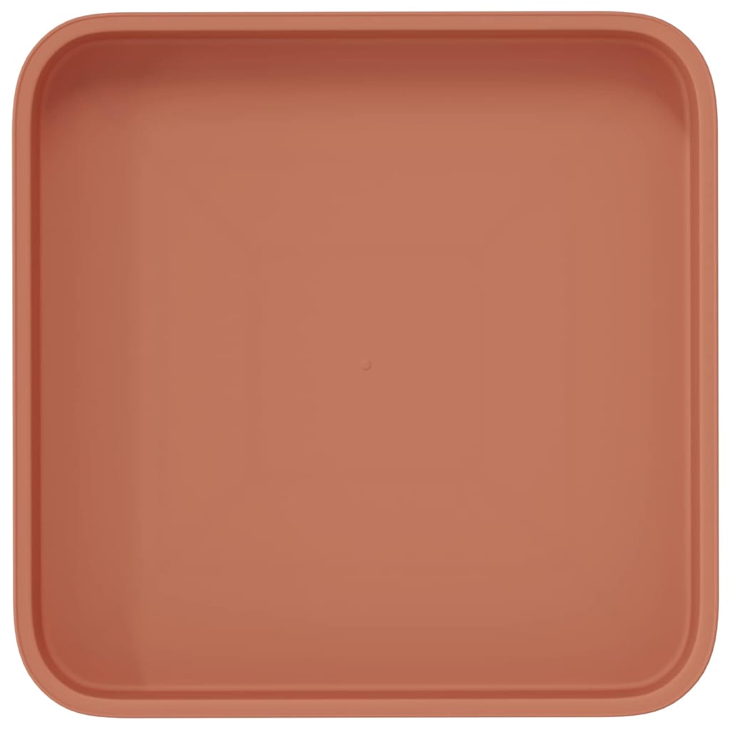 Vassoio Quadrato per Fiori 24 pcs Rosso Mattone 15 x 15 x 2 cm