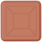 Vassoio Quadrato per Fiori 24 pcs Rosso Mattone 18 x 18 x 2 cm