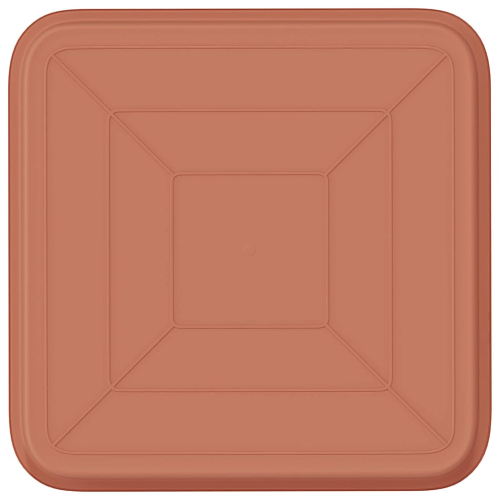 Vassoio Quadrato per Fiori 24 pcs Rosso Mattone 21 x 21 x 2 cm