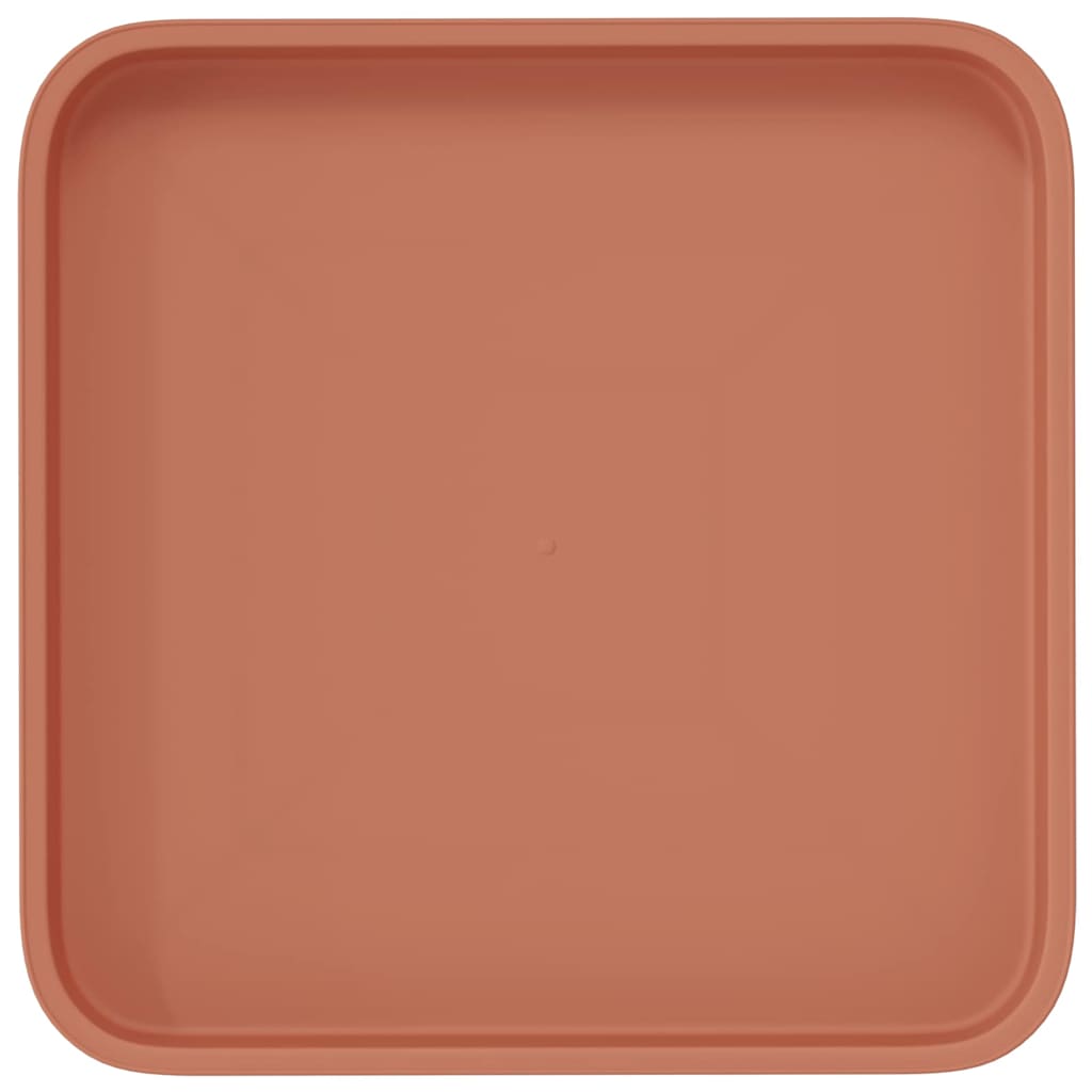 Vassoio Quadrato per Fiori 24 pcs Rosso Mattone 21 x 21 x 2 cm