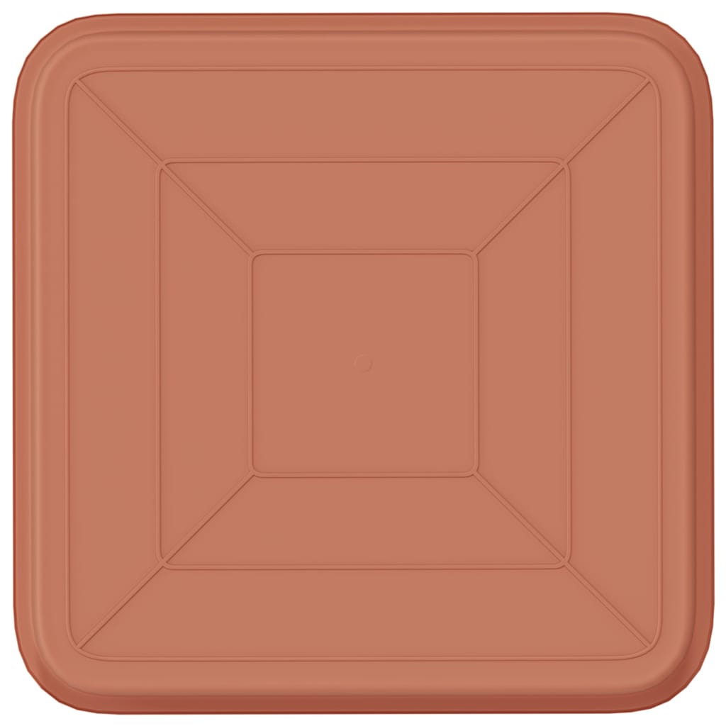 Vassoio Quadrato per Fiori 24 pcs Rosso Mattone Plastica