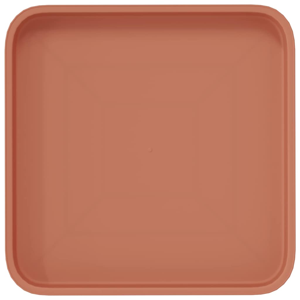 Vassoio Quadrato per Fiori 24 pcs Rosso Mattone Plastica