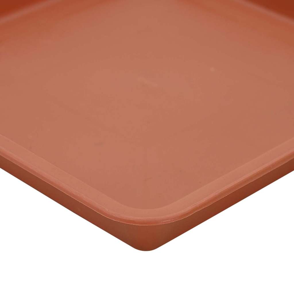 Vassoio Quadrato per Fiori 24 pcs Rosso Mattone Plastica
