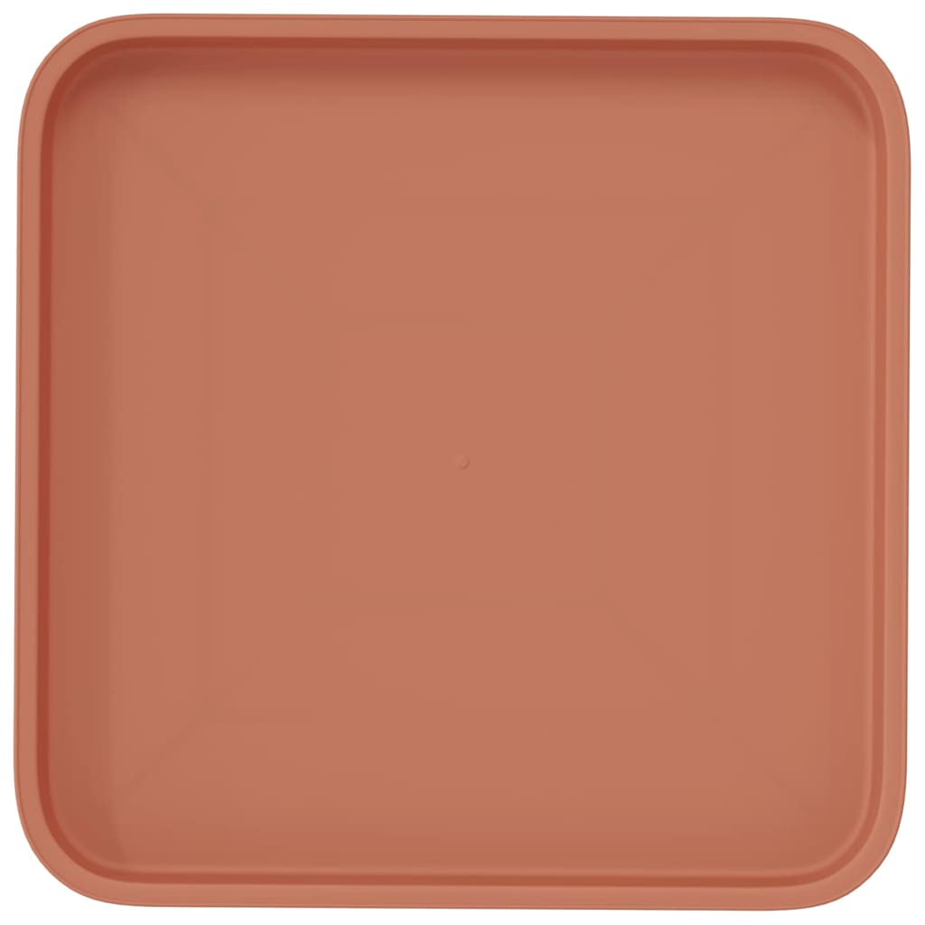 Vassoio Quadrato per Fiori 24 pcs Rosso Mattone Plastica