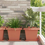 Vassoio Quadrato per Fiori 24 pcs Rosso Mattone