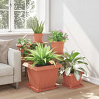 Vassoio Quadrato per Fiori 24 pcs Rosso Mattone
