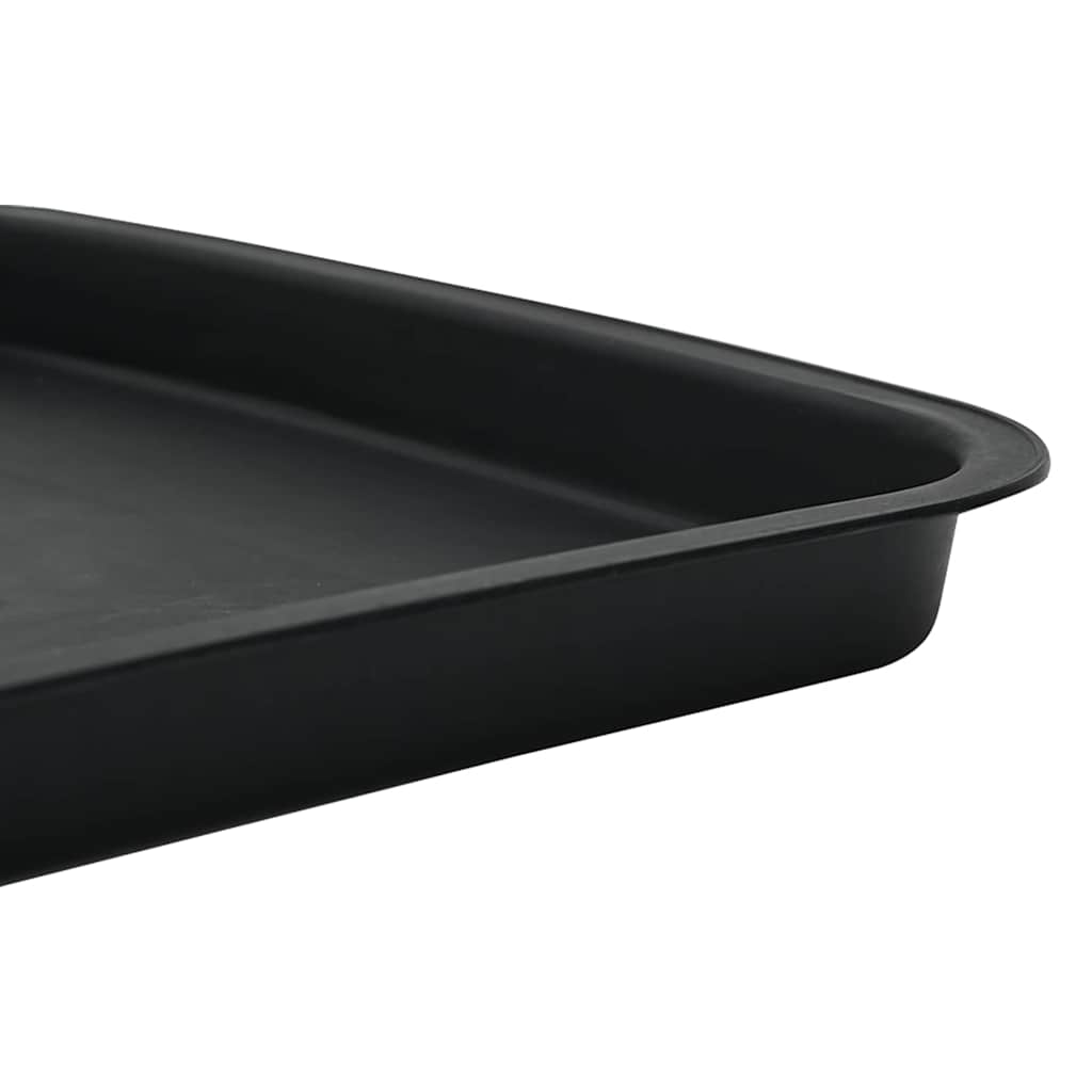 Vassoio Quadrato per Fiori 24 pcs Nero 18 x 18 x 2 cm Plastica