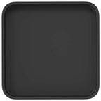 Vassoio Quadrato per Fiori 24 pcs Nero 21 x 21 x 2 cm Plastica