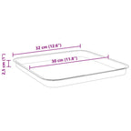 Vassoio Quadrato per Fiori 24 pcs Nero 32 x 32 x 2,5 cm