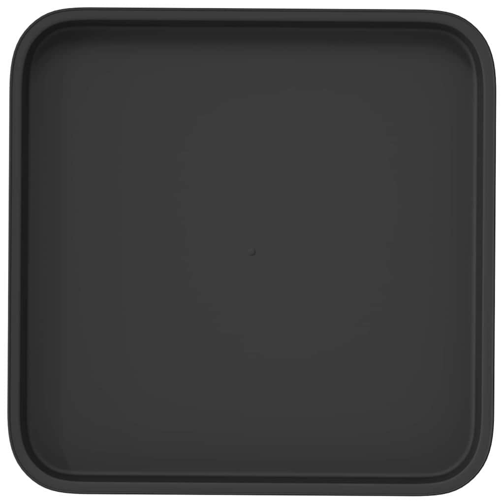 Vassoio Quadrato per Fiori 24 pcs Nero 32 x 32 x 2,5 cm