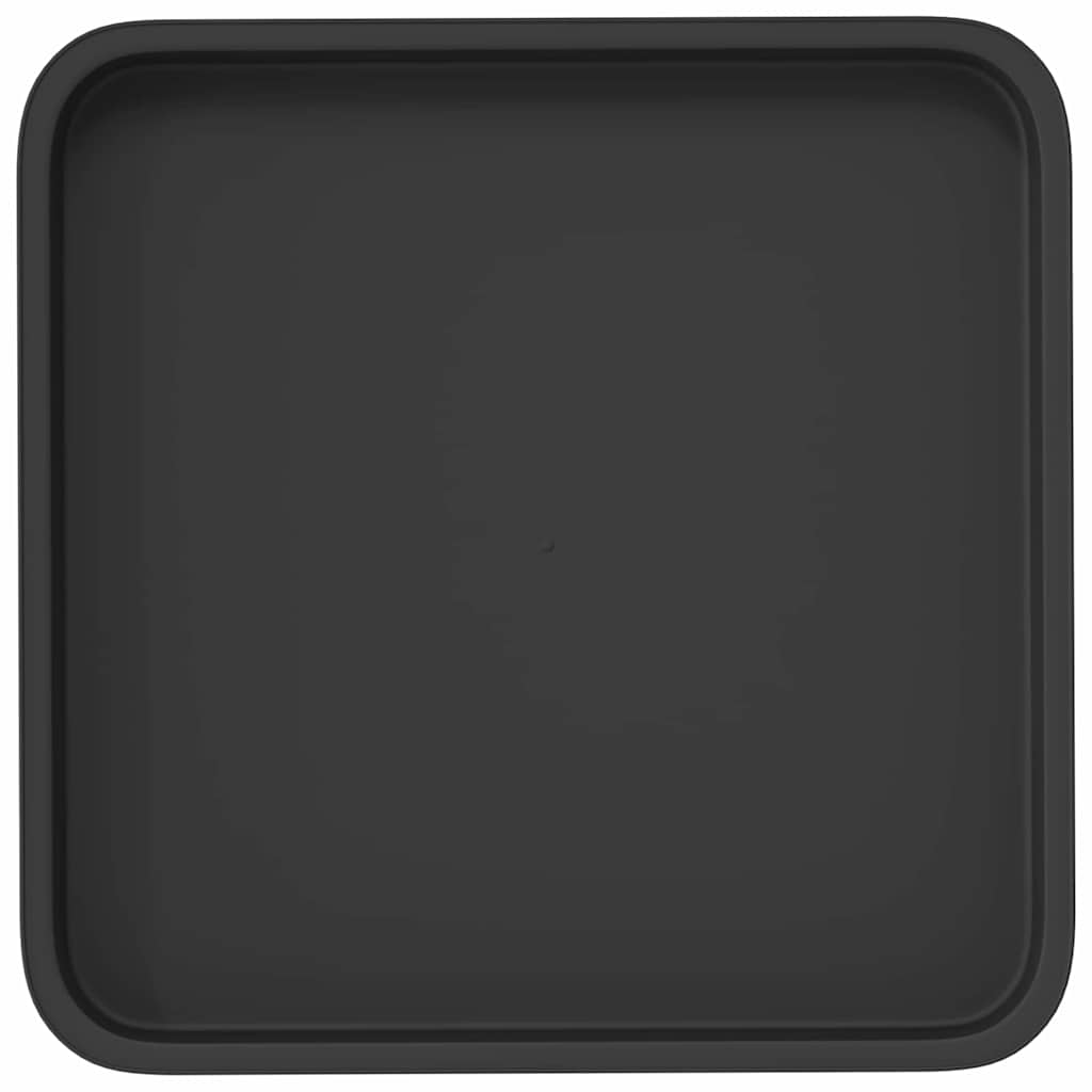 Vassoio Quadrato per Fiori 24 pcs Nero 36 x 36 x 2.5 cm
