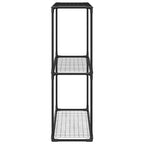Supporto per piante a 3 livelli Nero 100 x 32 x 102 cm Acciaio