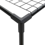 Supporto per piante a 3 livelli Nero 400 x 32 x 104 cm Acciaio
