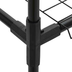 Supporto per piante a 3 livelli Nero 400 x 32 x 104 cm Acciaio