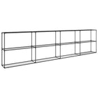 Supporto per piante a 3 livelli Nero 400 x 32 x 104 cm Acciaio