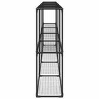 Supporto per piante a 3 livelli Nero 400 x 32 x 104 cm Acciaio