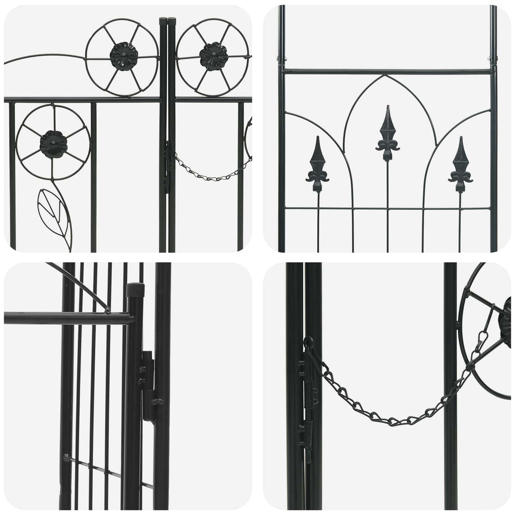 Arco da Giardino con blocco Nero 102 x 50 x 218 cm
