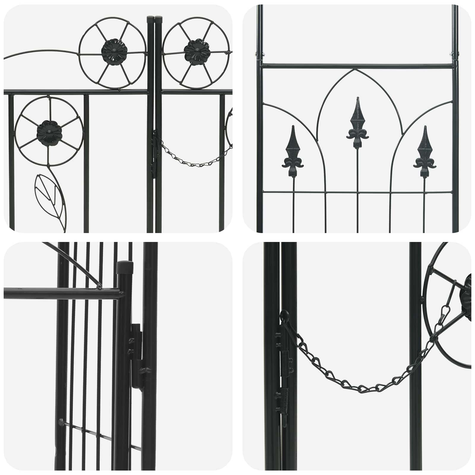 Arco da Giardino con blocco Nero 102 x 50 x 218 cm