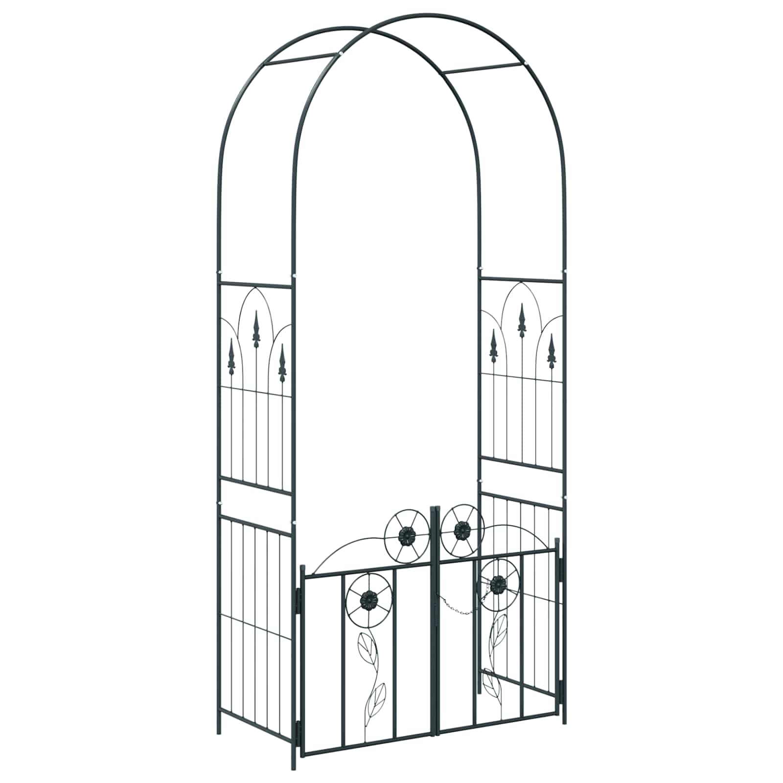 Arco da Giardino con blocco Nero 102 x 50 x 218 cm