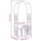 Arco da Giardino con blocco Nero 102 x 50 x 218 cm