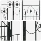 Arco da Giardino con blocco Nero 203 x 50 x 218 cm