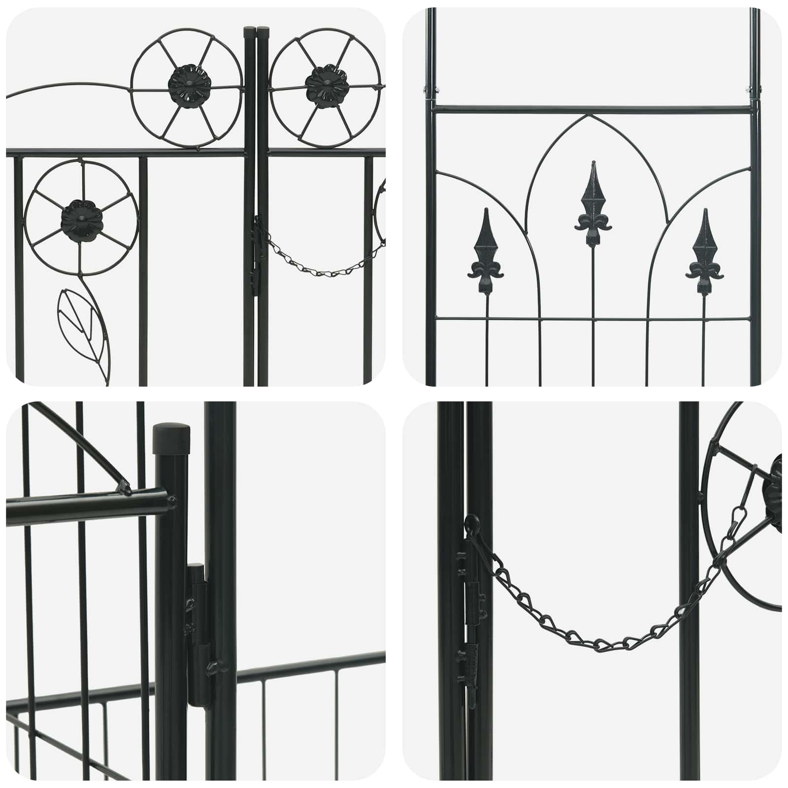Arco da Giardino con blocco Nero 203 x 50 x 218 cm