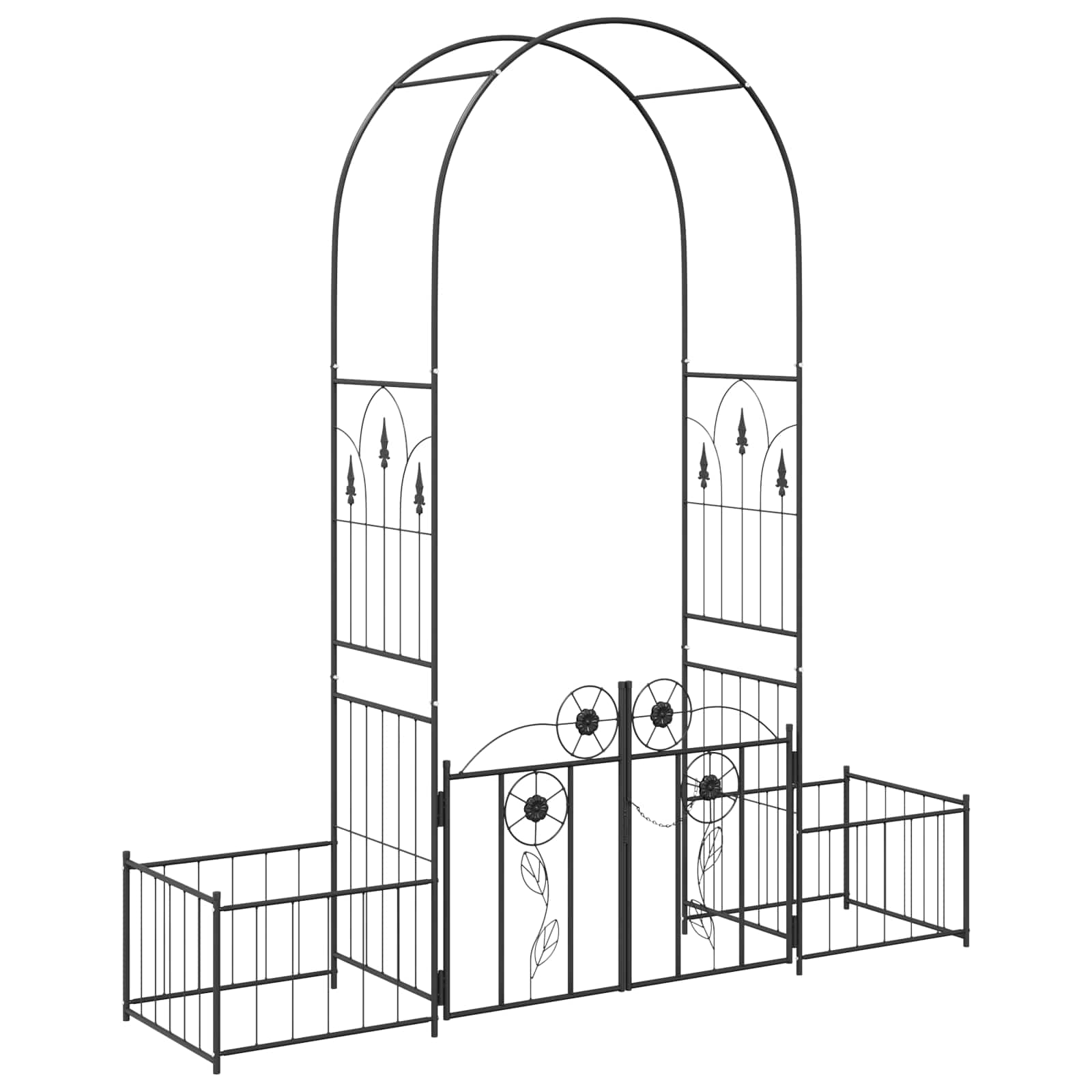 Arco da Giardino con blocco Nero 203 x 50 x 218 cm