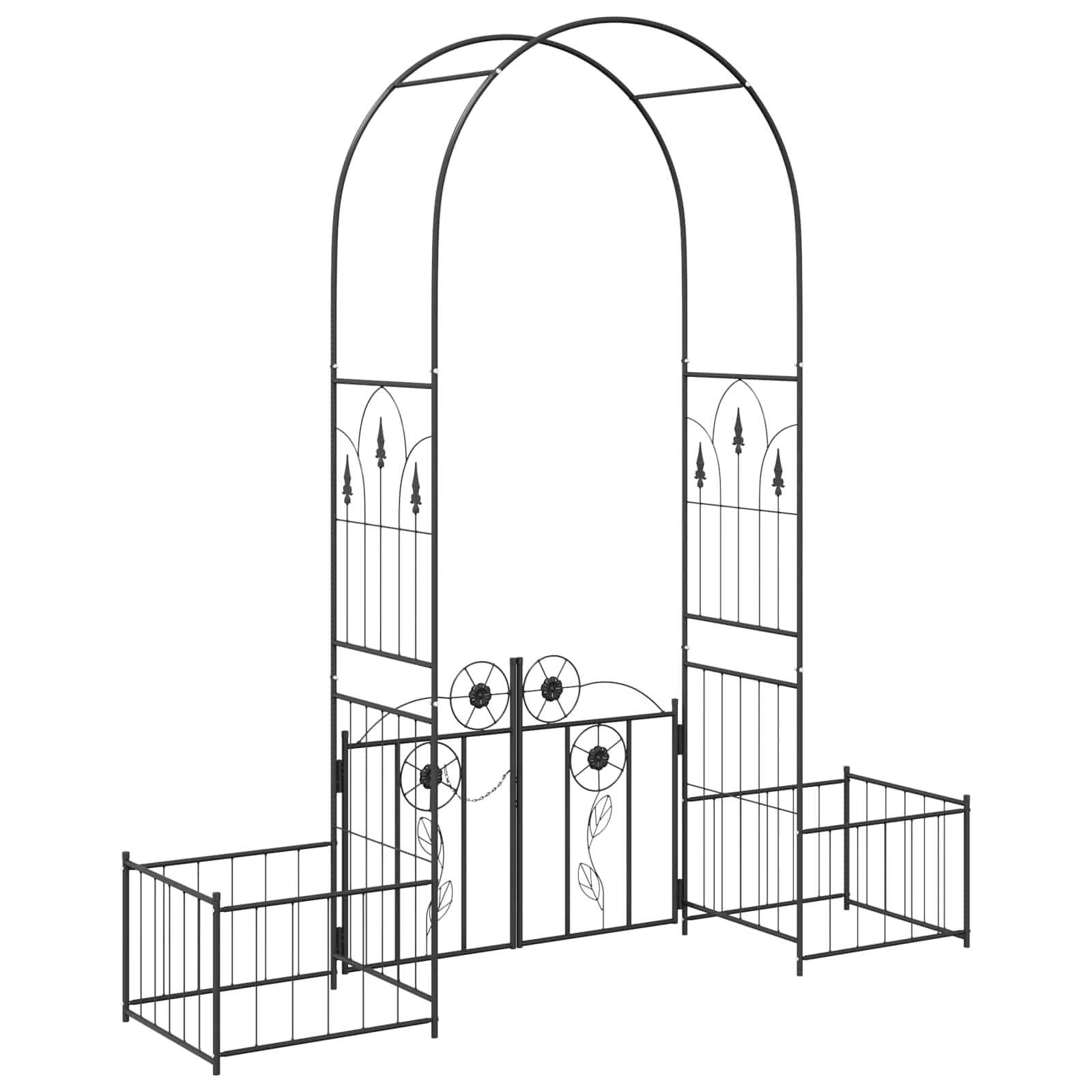 Arco da Giardino con blocco Nero 203 x 50 x 218 cm