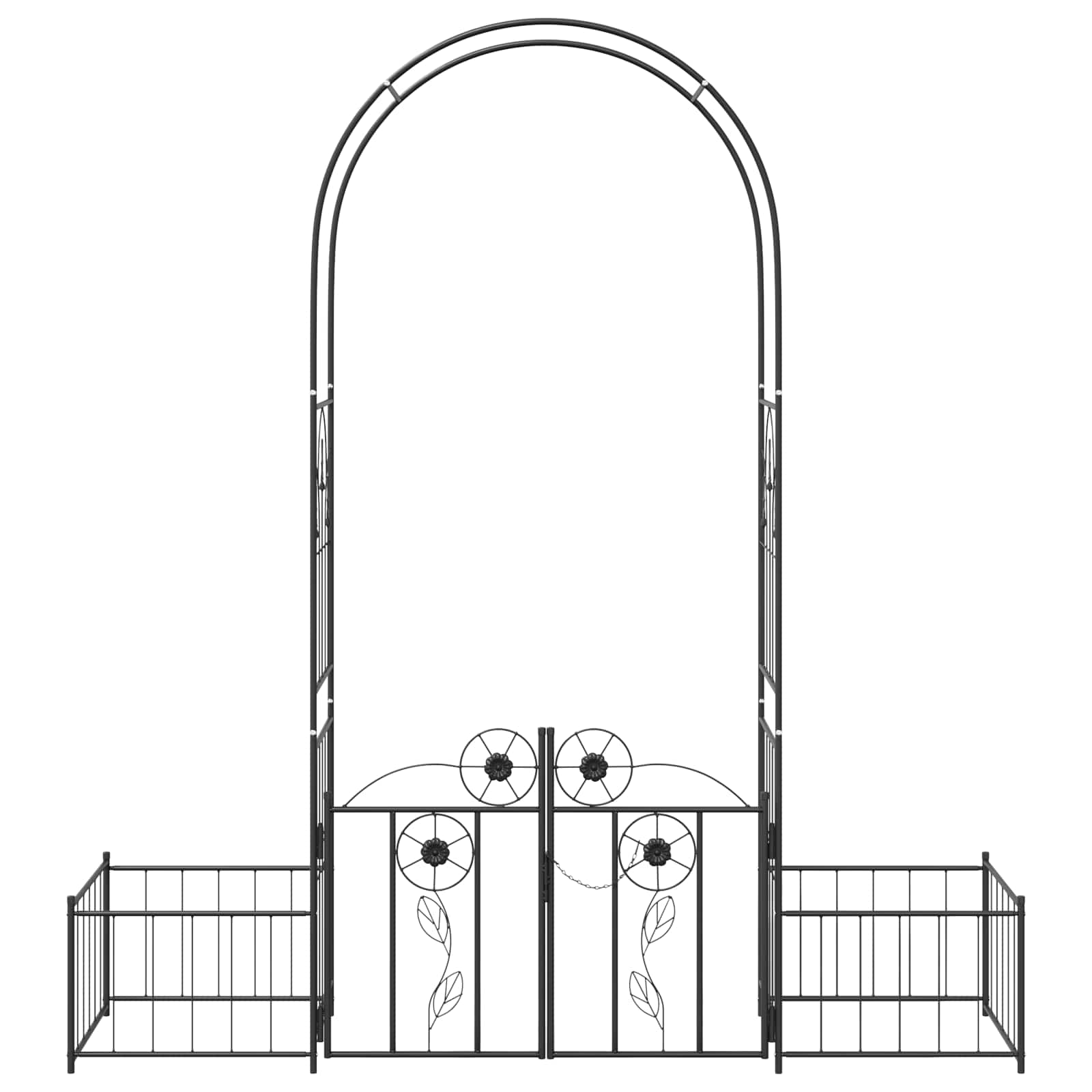 Arco da Giardino con blocco Nero 203 x 50 x 218 cm