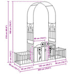 Arco da Giardino con blocco Nero 203 x 50 x 218 cm