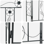 Arco da Giardino Tinta unita Nero 115 x 37 x 226 cm
