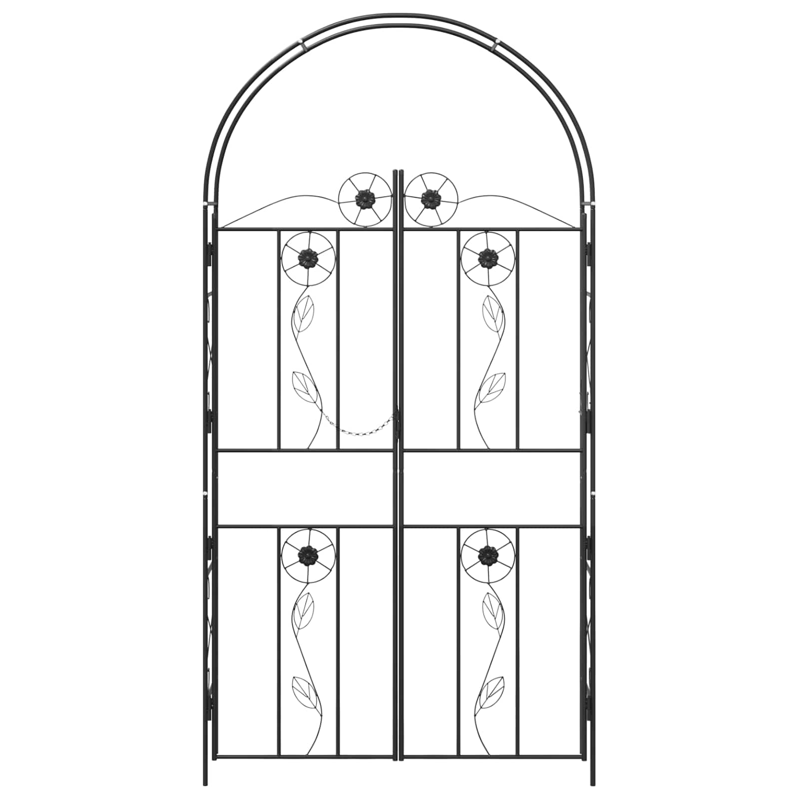 Arco da Giardino Tinta unita Nero 115 x 37 x 226 cm