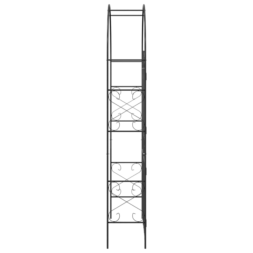 Arco da Giardino Tinta unita Nero 115 x 37 x 226 cm