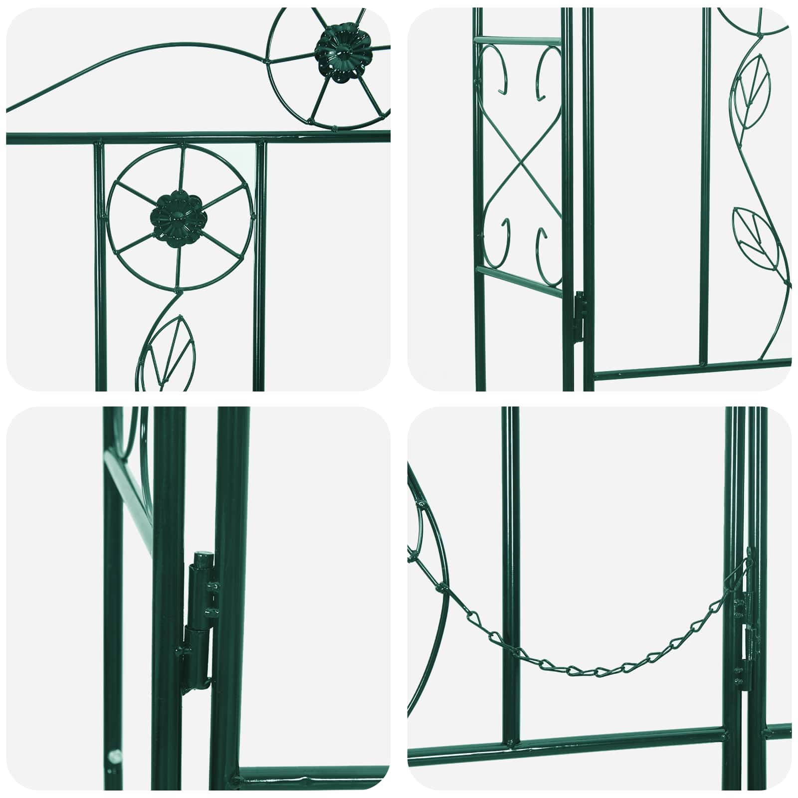 Arco da Giardino Tinta unita Verde 115 x 37 x 226 cm