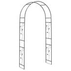 Arco da Giardino Floreale Nero 115 x 37 x 231 cm