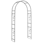 Arco da Giardino Floreale Nero 115 x 37 x 231 cm