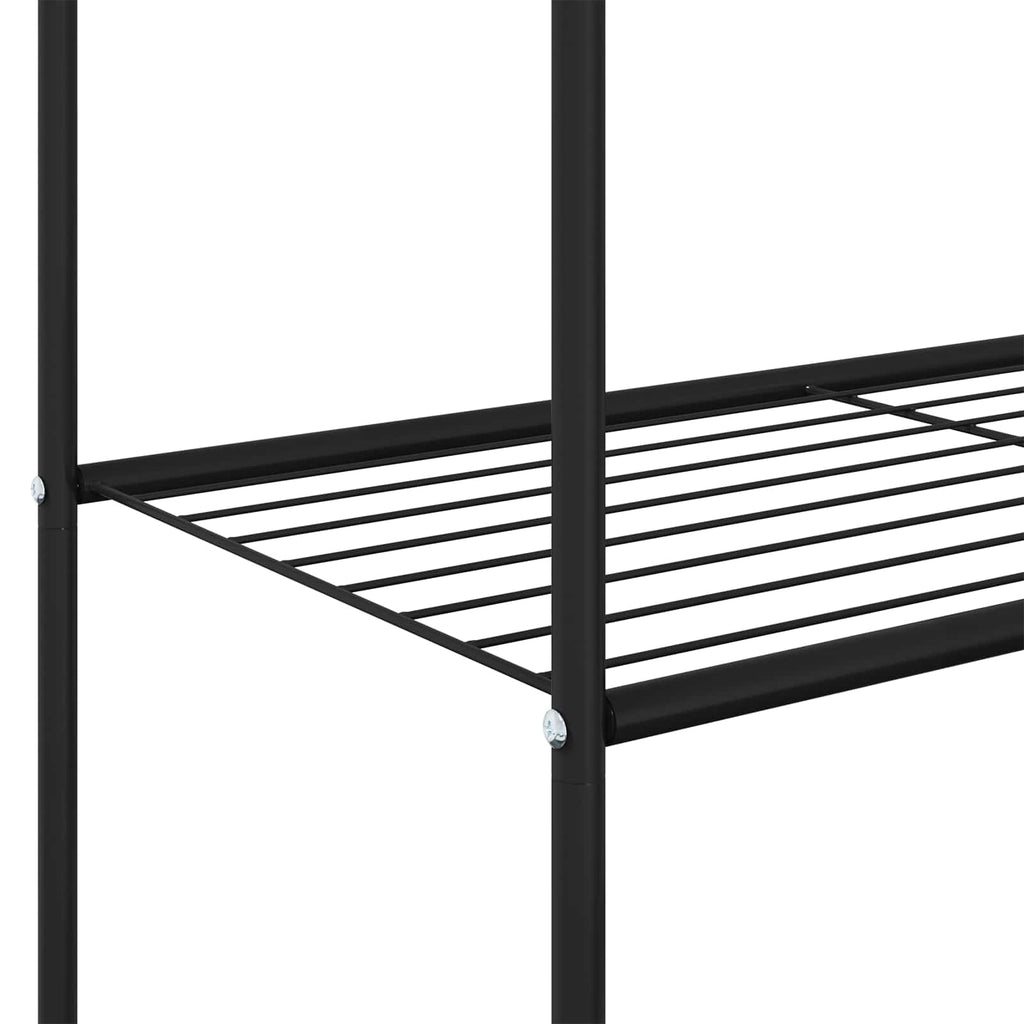 Stendibiancheria con lo scaffale Nero 80 x 53 x 156 cm